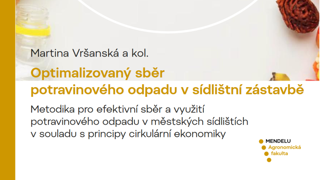 Food Waste Sorting: Metodika pro efektivní sběr a využití potravinového odpadu